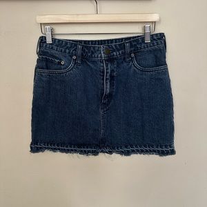 Free People Dark Denim Mini Skirt